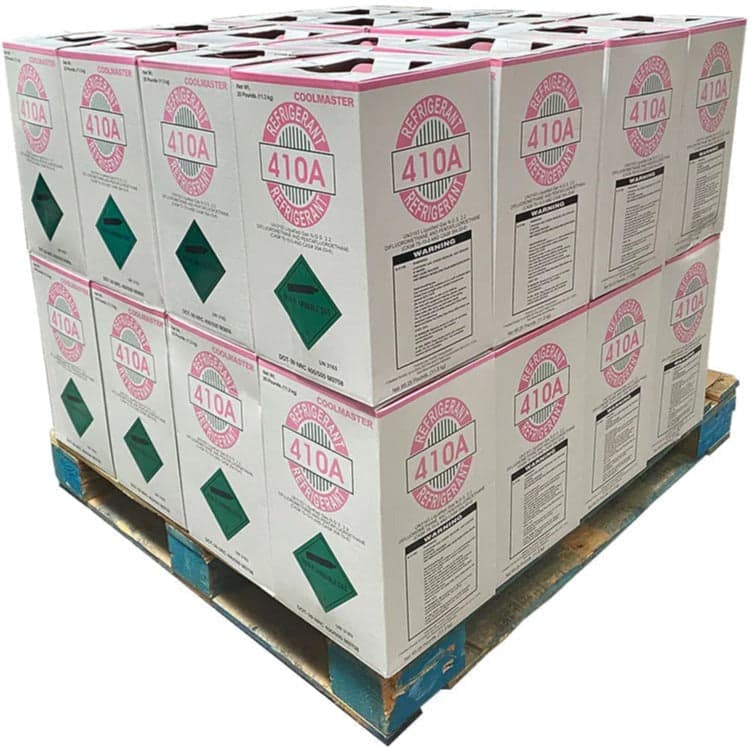 Wholesale pallet of refrigerant cylinders